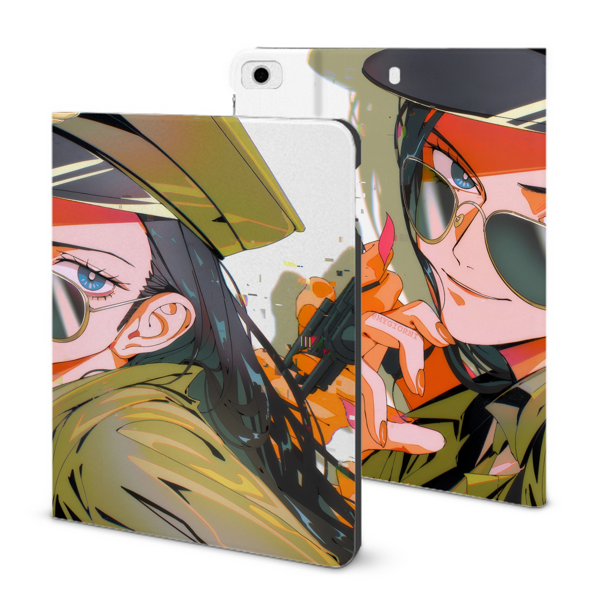 （画像用） ワンピース ONE PIECE IPad ケース ブック型 PUレザー TPU 耐衝撃 軽量 薄型 ペン収納なし 全面保護 IPad 各モデル対応